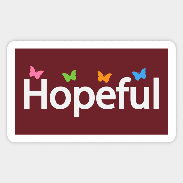 Hopeful typographic logo design Sticker by CRE4T1V1TY